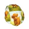 Adorable Highland Cow at Sunny Shower Cap Double Waterproof Bathing Shower Caps view 2