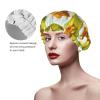 Adorable Highland Cow at Sunny Shower Cap Double Waterproof Bathing Shower Caps view 4