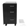 Cbhfmljd Foldable Manicure Table Nail Table, Rolling Makeup Case with Wheels and Handle Travel Nail Desk Portable Manicure Desk with 3 Drawers Storage for Salon Home Studio (Black) view 4
