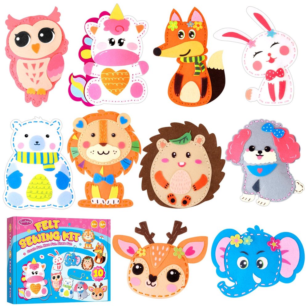 120 Pcs 2 Inch Candy Color Barrettes and Kids Craft Sewing Kit