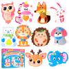120 Pcs 2 Inch Candy Color Barrettes and Kids Craft Sewing Kit view 1