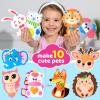 120 Pcs 2 Inch Candy Color Barrettes and Kids Craft Sewing Kit view 2