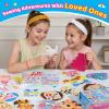 120 Pcs 2 Inch Candy Color Barrettes and Kids Craft Sewing Kit view 4