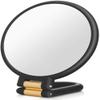 40x Magnifying Mirror, Travel Hand Mirrors with Handle - Double Side Handheld Mirror with 1X 40X Magnification & Adjustable Handle/Stand, Hand Held Foldable Travel Mirror for Makeup (Black) view 1