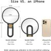 40x Magnifying Mirror, Travel Hand Mirrors with Handle - Double Side Handheld Mirror with 1X 40X Magnification & Adjustable Handle/Stand, Hand Held Foldable Travel Mirror for Makeup (Black) view 4