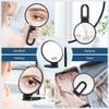 40x Magnifying Mirror, Travel Hand Mirrors with Handle - Double Side Handheld Mirror with 1X 40X Magnification & Adjustable Handle/Stand, Hand Held Foldable Travel Mirror for Makeup (Green) view 3