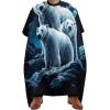 3D Arctic Bear Moonlight Hair Cutting Cape for Adults Salon Barber Hairdresser Stylist Capes with Adjustable Snap Closure view 1