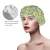 Adorable Giraffe and Leaves Shower Cap Double Waterproof Bathing Shower Caps view 4