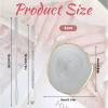 2Pcs Resin Nail Art Palette, Nail Painting Mixed Color Palette Polish Palettes with Stainless Stirring Rod Art Painting Mixed Color Palettes with Spatula Gilded Edge Mixing Tray (Pink+Grey) view 2