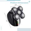 5-in-1 Electric Washable Shaver, Rechargeable, Hair Clipper with Nose Trimmer, Facial Brush Included, USB Rechargeable, Design Ergonomic view 2