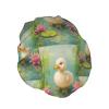 Adorable White Duck and Lotus Shower Cap Double Waterproof Bathing Shower Caps view 2