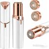 Facial Hair Removal for Women,Electric Rechargeable Face Shaver,Painless Gentle Trimming for Peach Fuzz,Lip,Chin with 2 x Replacement Heads (White) view 1