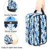 Ethebre Shark Blue Camo Kids Toiletry Bag for Boys Girls, Cosmetic Makeup Bag with Handle, Travel Shaving Kit Organizer, Waterproof Portable Wash Bag for Gym Vacation Camping Sports view 4