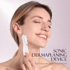 Sonic Dermaplane Razor for Women Face, Dermaplaning Tool for Face, Sonic Edge Technology, Facial Hair Removal for Women, Peach Fuzz with 8 Replaceable Blades(White) view 2