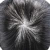 ApexToupees Mens Toupee Human Hair System French Lace Toupee For Men Hair Pieces Natural Hairline Lace With PU Hair Pieces For Men6X8-80% light density#1B10 1B# OFF BLACK+10% GREY view 4