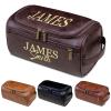 Amesuspes Men's Customizable Hanging Toiletry bag for man Dopp Kit Bag for Travel, Wedding Groomsmen Gifts, Father's DayChristmas Birthday Presents for Dad, Husband, GrandpaLover (Dark Coffee) view 1