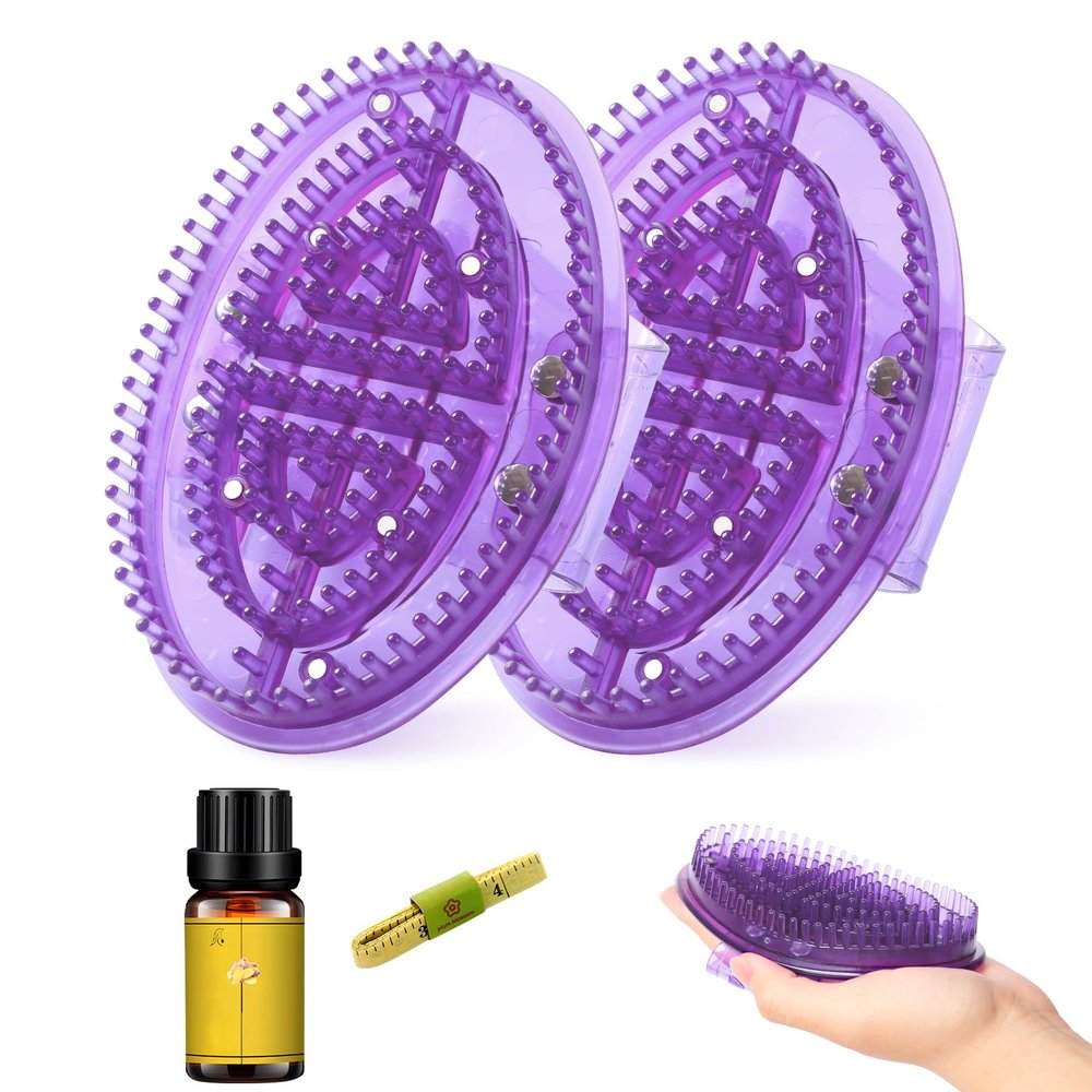 2pcs Meridian Massage Brush,Gua Sha Meridian Brush Massage Body Set,2025 New Meridian Massage Pressure Brush,Whole Body Essential Oil Massage Brush
