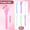 Alrhso 6Pcs Makeup Scoops Spatulas, Plastic Beauty Spoon Reusable Cosmetic Mask Mixing Spoon Cream Brush Makeup Tools for Lotions Cream and Sampling Tool (6 colors) view 2