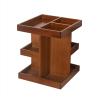 GREFAR Makeup Organizer - Wood 360 Rotating Storage Carousel for Cosmetics,Make Up,Skin Care Multi-Function Display for Vanity,Bathroom Storage,Bedroom Kitchen,Desk,Dorm view 1