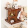 GREFAR Makeup Organizer - Wood 360 Rotating Storage Carousel for Cosmetics,Make Up,Skin Care Multi-Function Display for Vanity,Bathroom Storage,Bedroom Kitchen,Desk,Dorm view 2