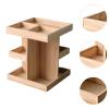 360 Rotating Makeup Organizer Cosmetic Holder Space Saving Display Stand Rack Skincare Perfume Organizer for Toiletries Dorm view 2