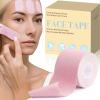 Face Tape, Face Lifting Tape for Wrinkle, Wrinkle Tape for Face, Kinesiology Tape for Face, Anti-Wrinkle Tape Facial Myofascial Lift Tape (Pink) view 1