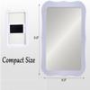 Magnetic Stick On Mirror - 5x4 Inch Adhesive Bathroom Mirror with Adjustable Angle, Shatterproof & Rust-Resistant for Vanity, Living Room, Bedroom, Easy Installation(White) view 2