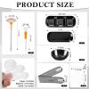 28 Black Facial Supplies 3 Facial Mask Mixing Bowls 3 Facial Fan Brushes 3 Mask Applicator Brushes 3 Mask Measuring Spoons Skincare Tray 3-Compartment Serving Tray 12 Facial Sponges 2 Spa Headbands view 2