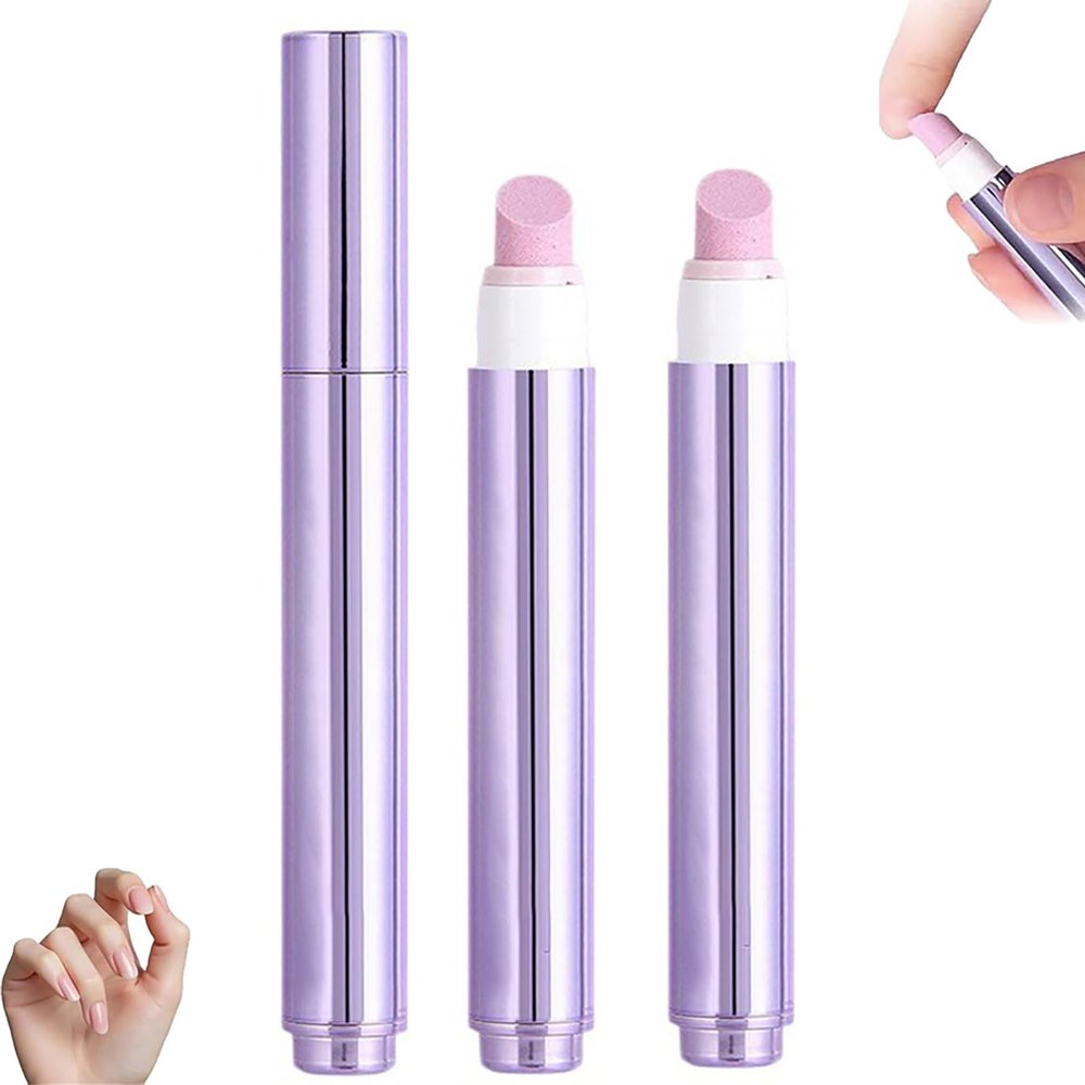 3-in-1 Nail Care Pen, Cuticle Pusher Nail Oil Pen with Ceramic Tip, Cuticle Treatment for Dry and Damaged Nails, Strengthen Brighten Nails Care(2Pcs)