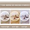 360 Degree Rotation Vanity Mirror with LED Light, A-rechargeableVanity Mirror, B-Non-Rechargeable Makeup Mirror, 3 Color Lighting, Smart Touch Control(B - d,35 * 45cm/13.8 * 17.7in) view 3