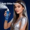 Body Glitter Spray for Kids,Glitter Spray for Hair & Body & Face, Hairspray for Clothes, Hair Glitter Waterproof Long-Lasting Shimmer Festival Rave Makeup Prom (Silver) view 4