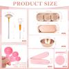 28 Rose Gold Facial Supplies 3 Facial Mask Mixing Bowls 3 Facial Fan Brushes 3 Mask Applicator Brushes 3 Mask Measuring Spoons Skincare Tray 3-Compartment Tray 12 Facial Sponges 2 Spa Headbands view 2