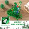 Aiosy Light Up Christmas Tree Headband Santa Hat Headbands Led Xmas Star Headpiece Glitter Foils Party Costume Accessories view 3