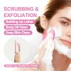 ARIOSOX 2 Pack Face Scrubbers, Silicone Body Scrubber Soft Bristles, Gentle Lather, Exfoliating & Deep Cleaning for Sensitive Skin, Giant Suction Cup Stick Securely (Body+ Face Scrubber Pink) view 2