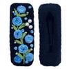 Coolideas handmade micro-hook crocheted hair barrettes yarn Handcrafted fine crocheted hair clips, creative hand made knitted side hair accessories for female (#82 blue rose) view 4