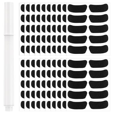 100 Pairs Sports Eye Black Stickers Breathable Eye Black Strips for Baseball Football Softball Lacrosse Fans Game Day Sports Supplies Football Party Favors, with 1 White Pencil