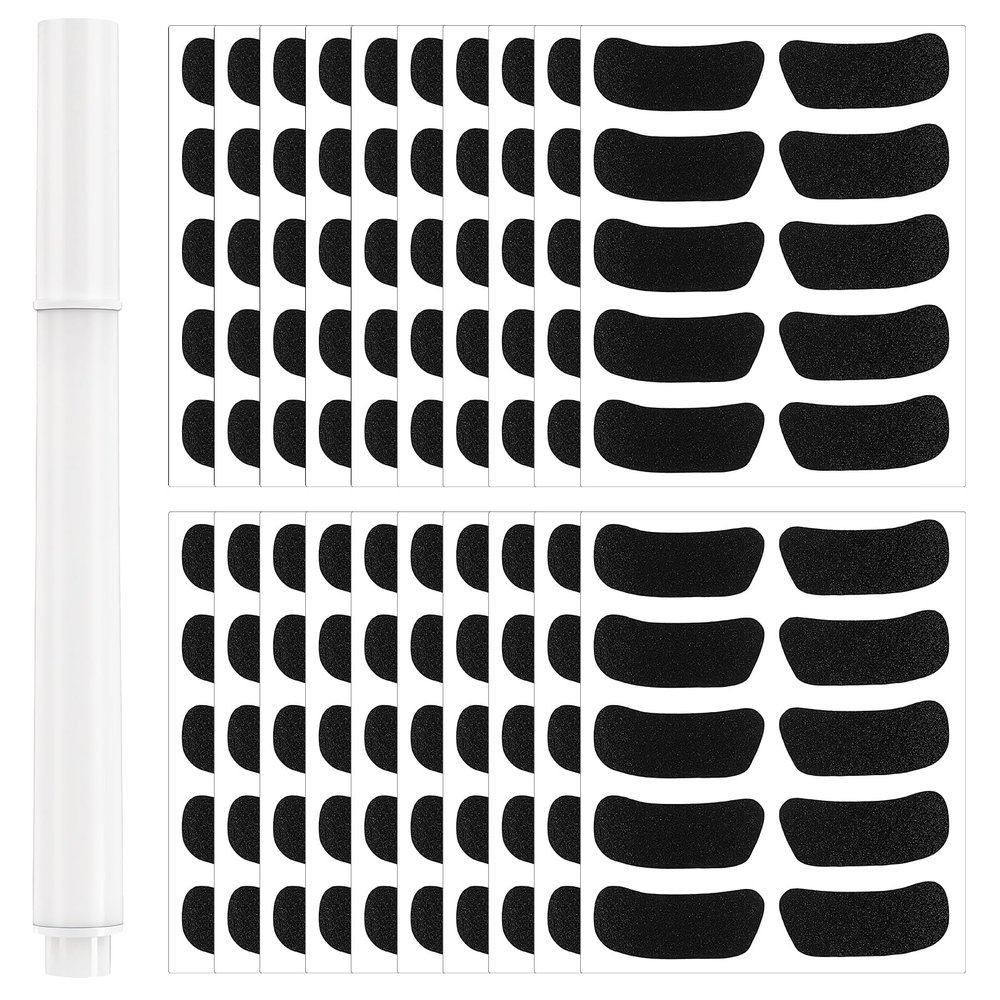 100 Pairs Sports Eye Black Stickers Breathable Eye Black Strips for Baseball Football Softball Lacrosse Fans Game Day Sports Supplies Football Party Favors, with 1 White Pencil