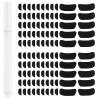100 Pairs Sports Eye Black Stickers Breathable Eye Black Strips for Baseball Football Softball Lacrosse Fans Game Day Sports Supplies Football Party Favors, with 1 White Pencil view 1