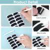 100 Pairs Sports Eye Black Stickers Breathable Eye Black Strips for Baseball Football Softball Lacrosse Fans Game Day Sports Supplies Football Party Favors, with 1 White Pencil view 3