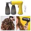 Electric Bubble Device Rechargeable Hair Perming Tool with 2 Bottles USB Cable Salon Styling Foam Machine- Yellow view 2