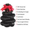 12A Body Wave Bundles Human Hair 14 16 18 Inch 100% Unprocessed Virgin Brazilian Body Wave 3 Bundles Human Hair Weave Natural Black for Women Full And Thick view 3
