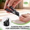 BALUCA Heavy Duty Toenail Clippers for Men & Seniors - Ultra Sharp Wide Jaw Nail Clipper for Thick & Ingrown Toenails, Long Handle Toe Nail Clipper for Seniors, Anti-Splash Design & Safety Lock view 3