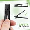 BALUCA Heavy Duty Toenail Clippers for Men & Seniors - Ultra Sharp Wide Jaw Nail Clipper for Thick & Ingrown Toenails, Long Handle Toe Nail Clipper for Seniors, Anti-Splash Design & Safety Lock view 4