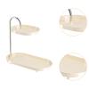 Tier Bathroom Organizer for Makeup and Accessories, 2-Tier Vanity Storage Shelf with Stainless Steel Brackets, 11.89x5.94x12.20 Inch Countertop Organizer for Cosmetics Toiletries Jewelry- White view 2