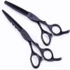 6 Inch Hair Cutting Scissors with Case - Sharp and Precise Cut, Perfect for Women and Men (Black FlatCut6Inch) view 1