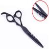 6 Inch Hair Cutting Scissors with Case - Sharp and Precise Cut, Perfect for Women and Men (Black FlatCut6Inch) view 2