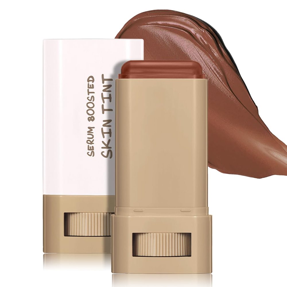 6 Colors Foundation Stick Beauty Balm Serum Boosted Skin Tint, Long-Lasting Coverage, Tinted Moisturizer For Face, Portabl Moisturizing Essence Contour Stick Foundation Beauty Balm (#02)