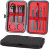 AOMIG Nail Clipper Set 7 pcs Manicure Pedicure Nail Care Kit with Luxurious Leather Case Fingernail Toenail Clippers Portable Stainless Steel Ear Pick Eyebrow Scissors Fingernail File Tweezer Kit view 1