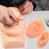 SAFIGLE 3pcs Silicone Body Parts Model Set Realistic Human Ear Nose And Mouth Mold Flexible Silicone Fake Body Parts For Piercing Practice And Makeup Training view 4