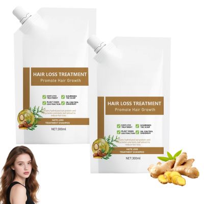 Anti Hair Loss Shampoo,Anti-Hair Fall Promote Hair Growth Shampoo for Women,Rich in Various Plant Extracts,Moisturizing & Promoting Hair Growth,300ML (2pcs)